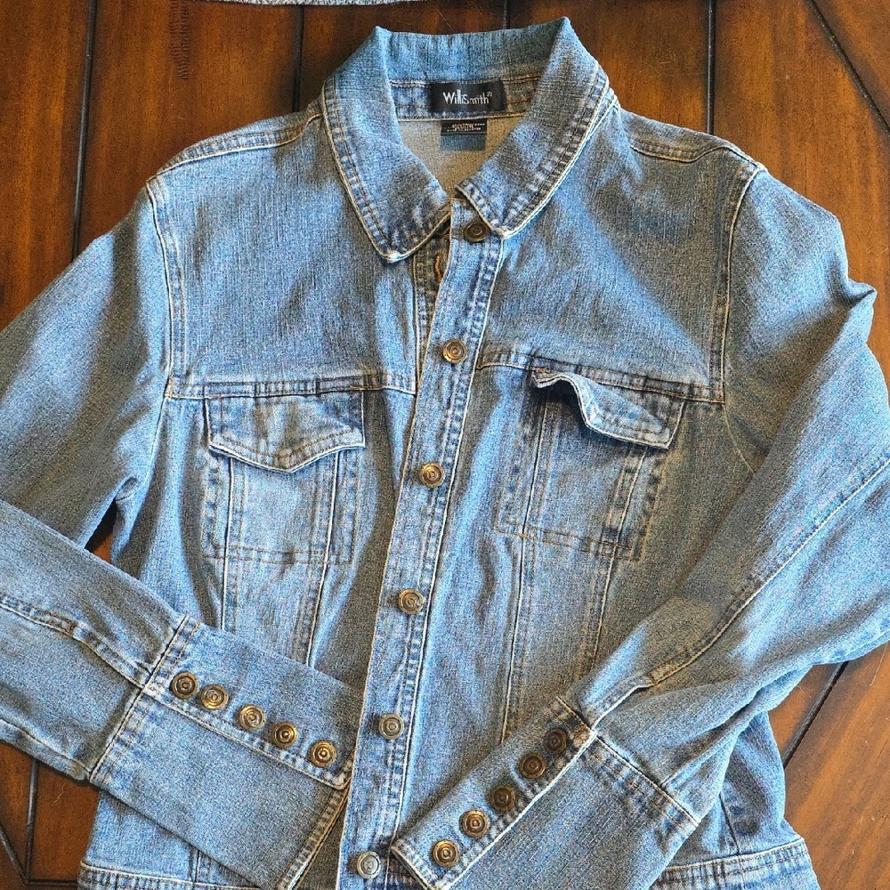 Willi Smith Light Blue Denim Jacket Size Large